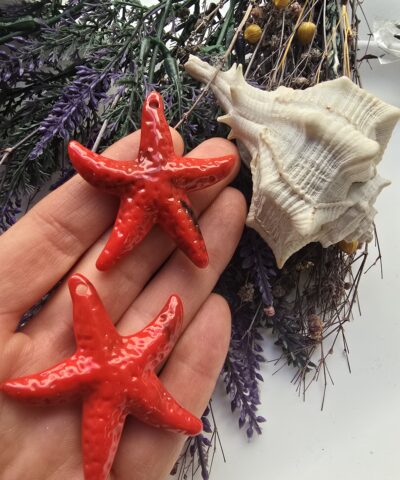 5 CM Kırmızı Mercan Deniz Yıldızı Akrilik