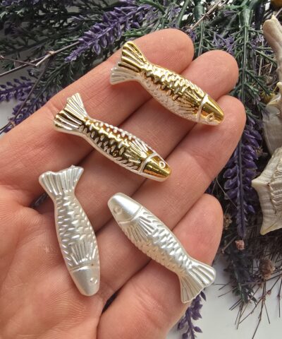 4 CM Altın Yaldızlı Akrilik Balık