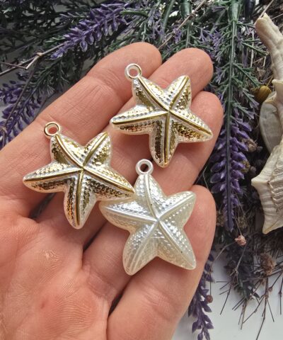 3 CM Altın Yaldızlı Akrilik Deniz Yıldızı