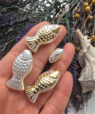 Altın Yaldızlı Akrilik Tombul Balık