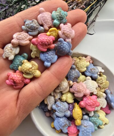 14 MM Kaplumbağa Karışık Renkli Akrilik Boncuklar