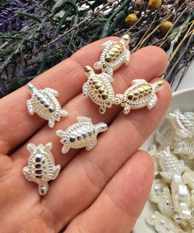 18 MM Kaplumbağa Şekilli Plastik İnci