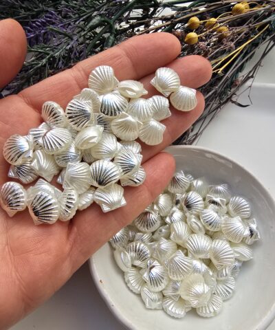 10 MM Deniz Kabuğu Şekilli Plastik İnci