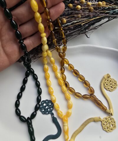 8x13 MM Arpa Sıkma Kehribar Tespih Çeşitleri