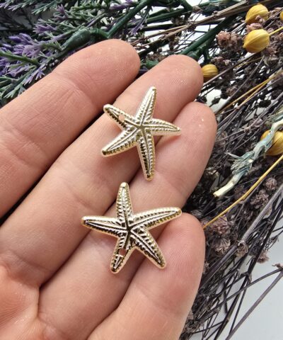 20 MM Deniz Yıldızı Şekilli Plastik İnci - Gold