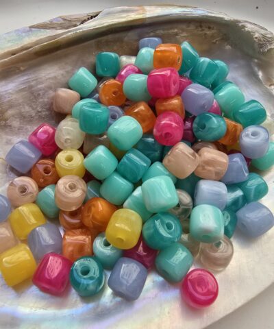 8 MM Silindir Jelibon Renkli Akrilik Boncuklar