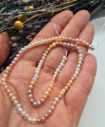 3-4 MM Mix Premium Oval Barok Doğal İnci