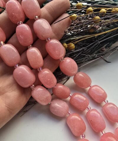 13x18 MM Tambur Pembe Renkli Kuvars Taşı