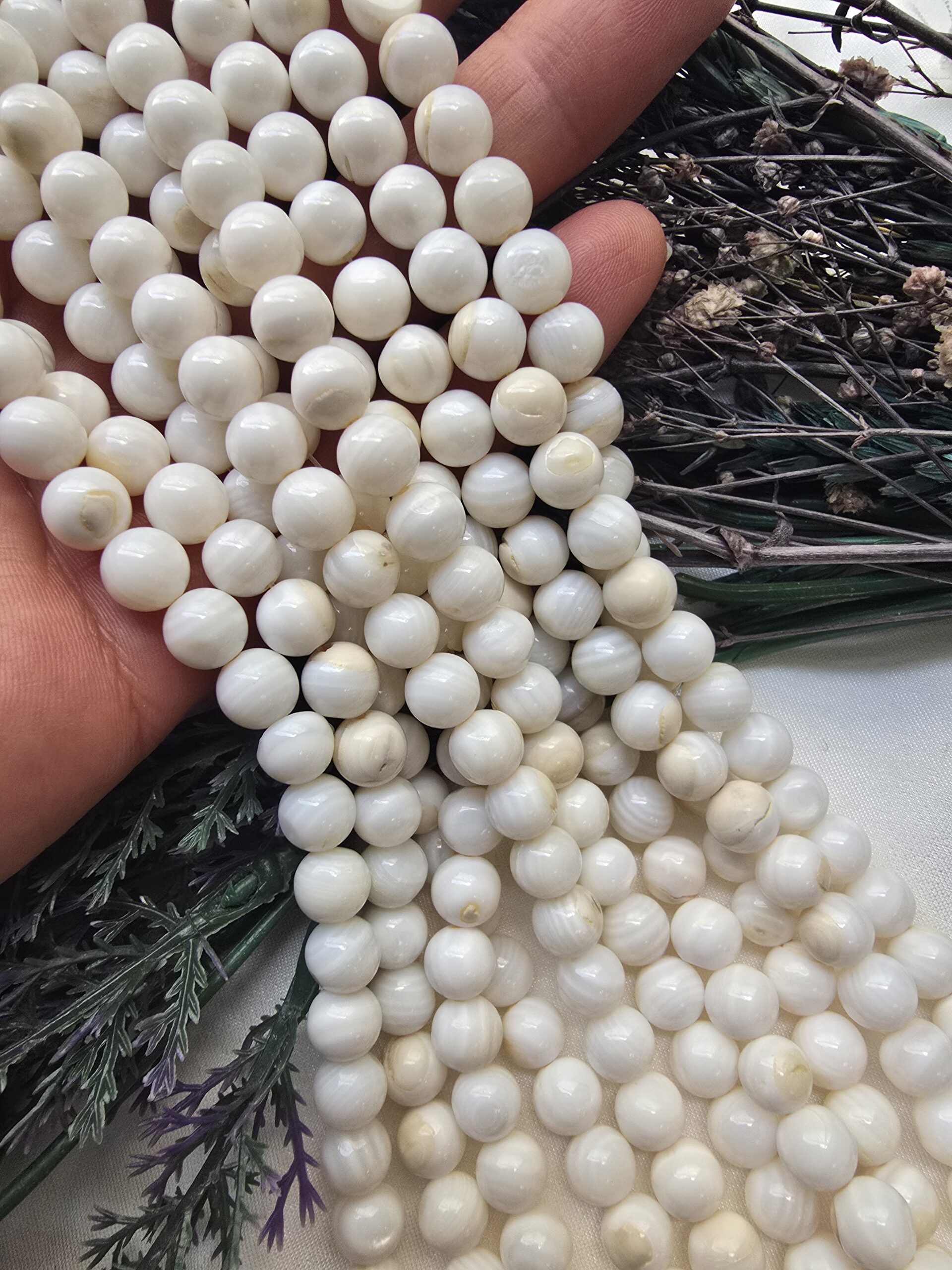 8 MM AAAA Kalite Küre Kesim Sedef Taşı - Görsel 2