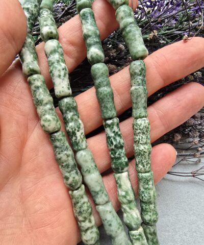8x25 MM Tespih İmame Şekilli Benekli Jasper Taşı