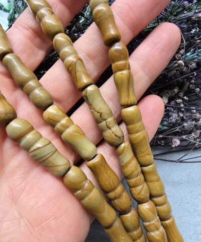 8x25 MM Tespih İmame Şekilli Jasper Taşı