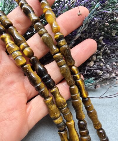 8x25 MM Tespih İmame Şekilli Kaplan Gözü Taşı
