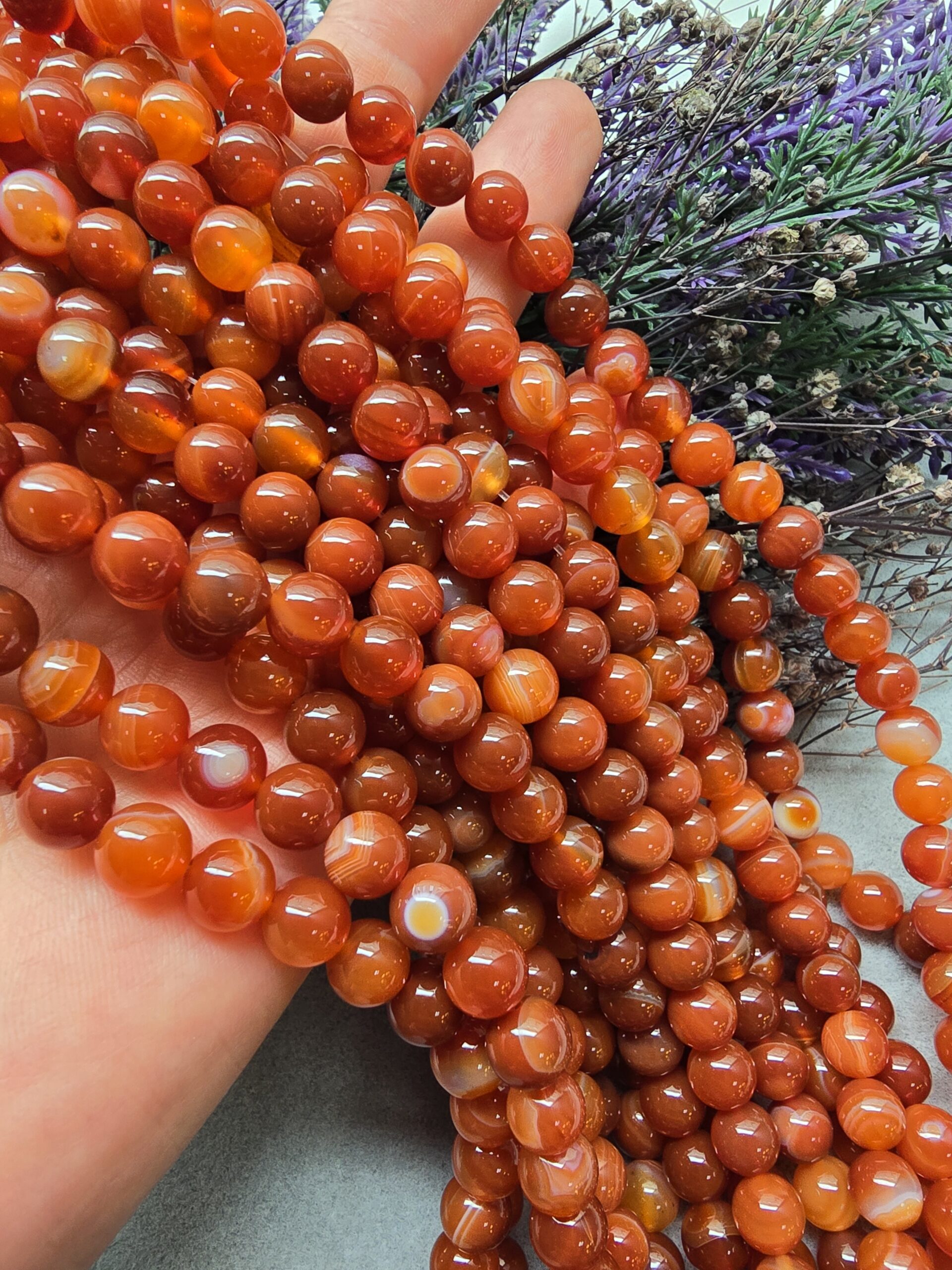 AAA 8 MM Kahve Madagaskar Akik Taşı