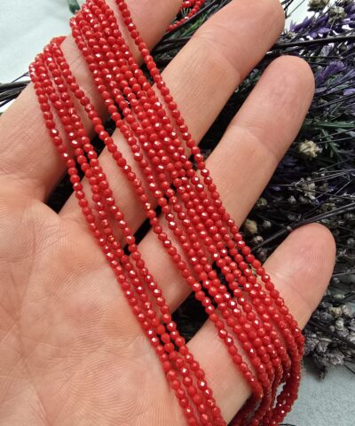 2 MM Faset Mercan Renkli Kuvars Taşı
