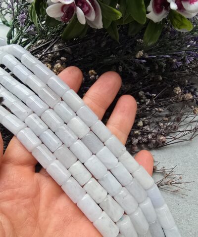 8x12 MM Silindir Kesme Akuamarin Renkli Kuvars Taşı