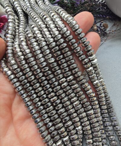 6x3 Silver Kaplama Rondela Elektro Lav Taşı