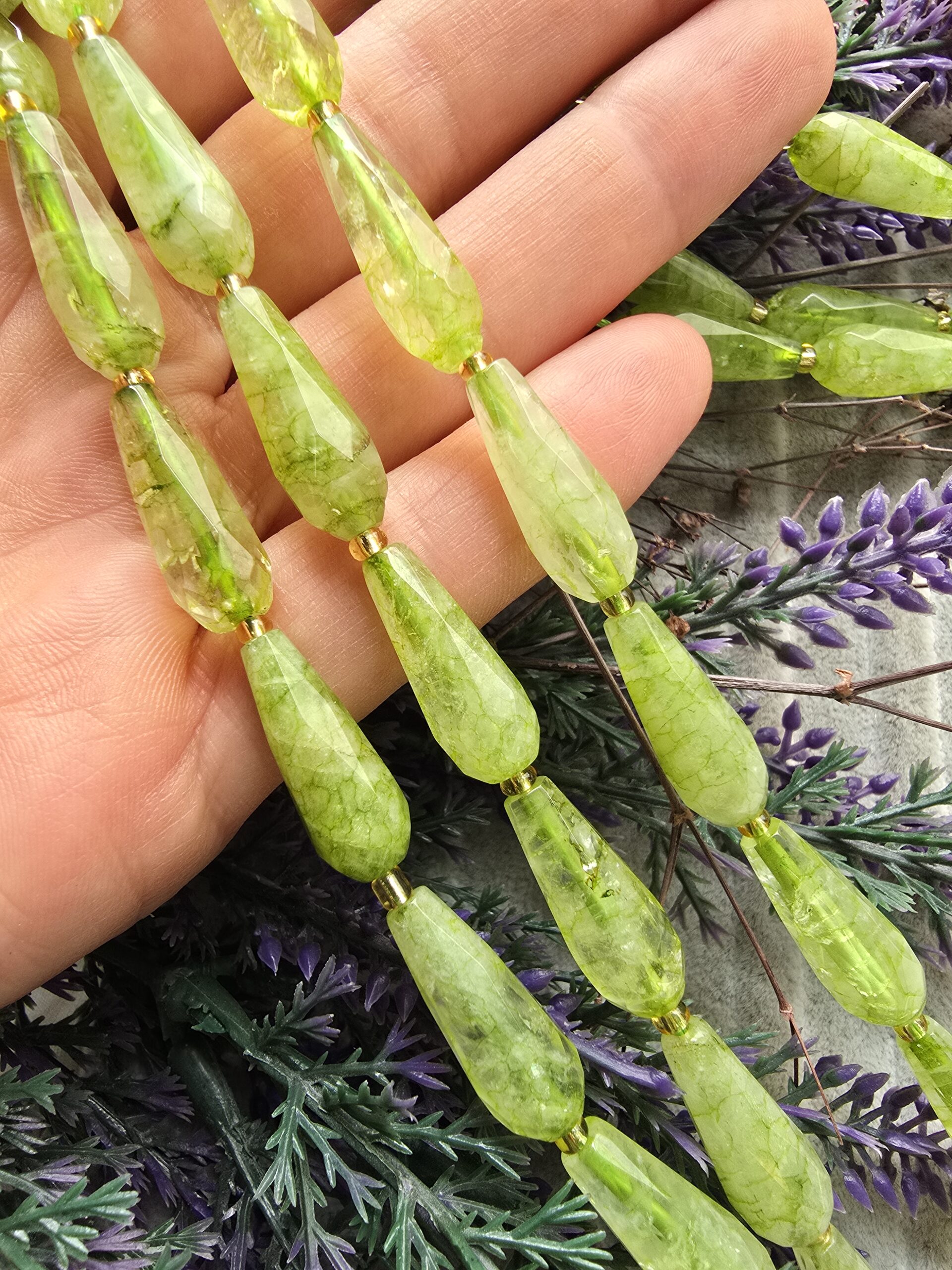 8 MM Fasetli Damla Şekilli Zeberced Taşı