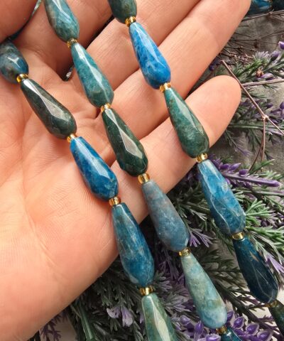 8 MM Fasetli Damla Şekilli Apatit Taşı