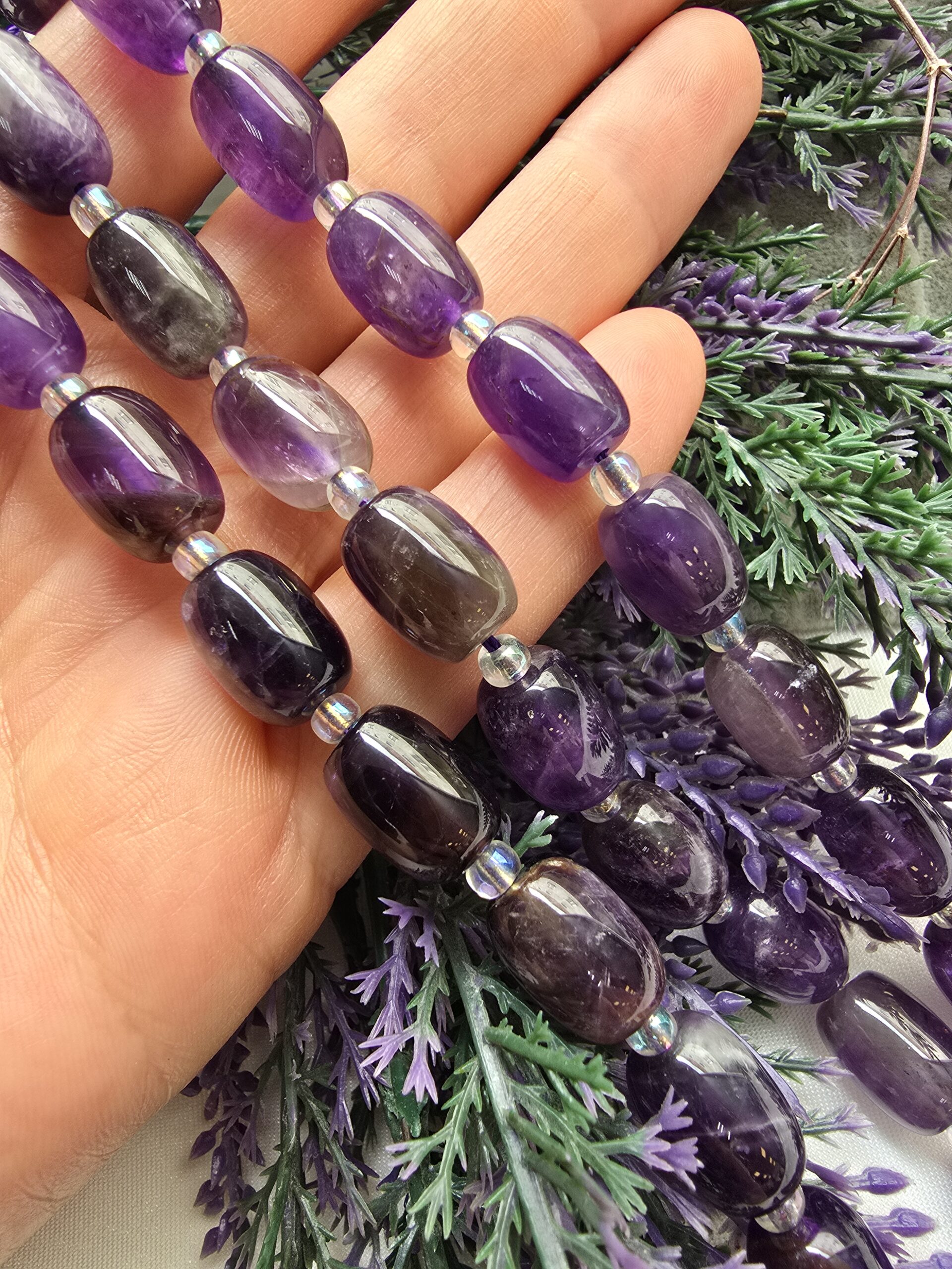 10x13 MM Oval Silindir Ametist Taşı
