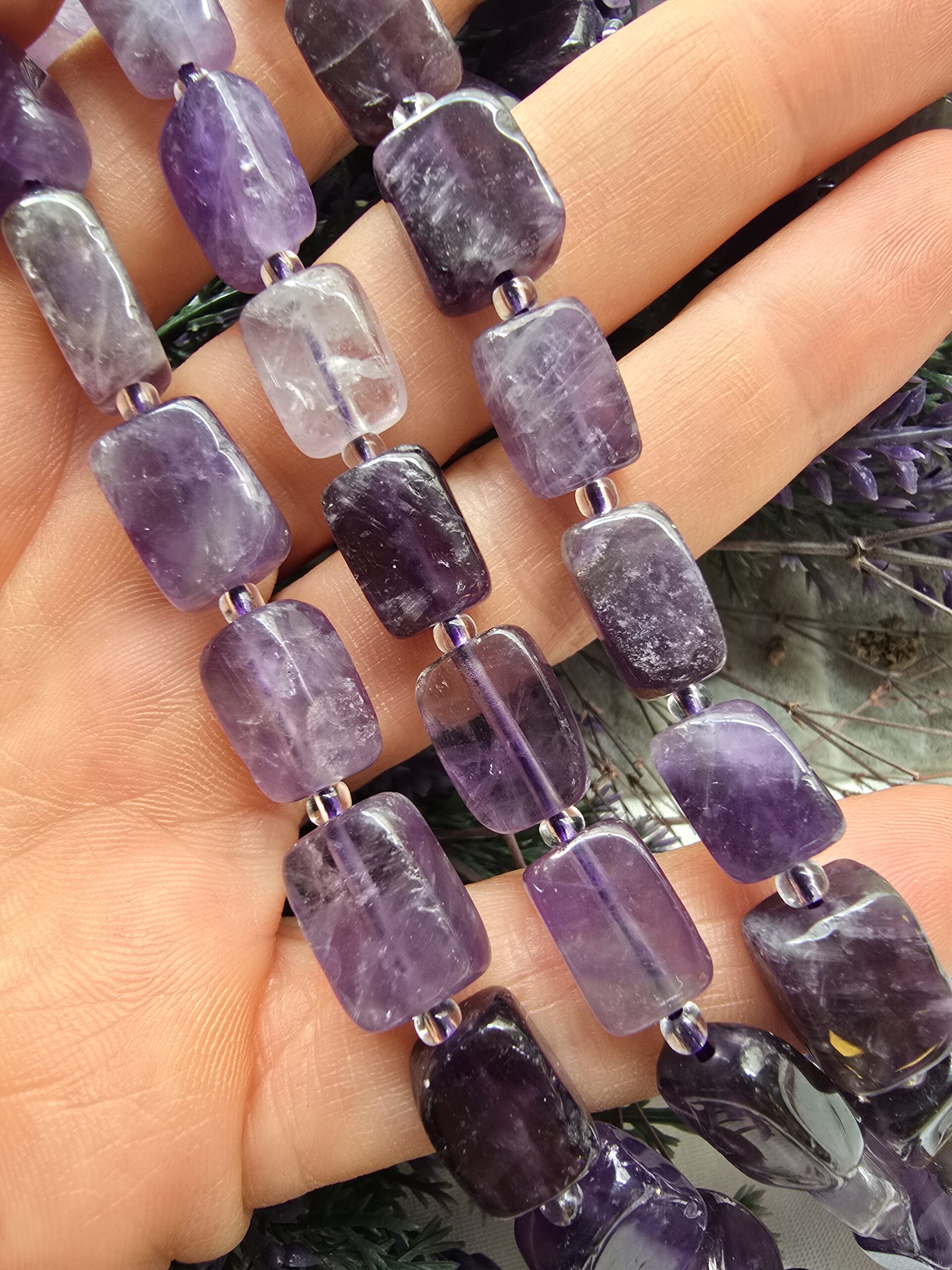 10x13 MM Dikdörtgen Şekilli Ametist Taşı