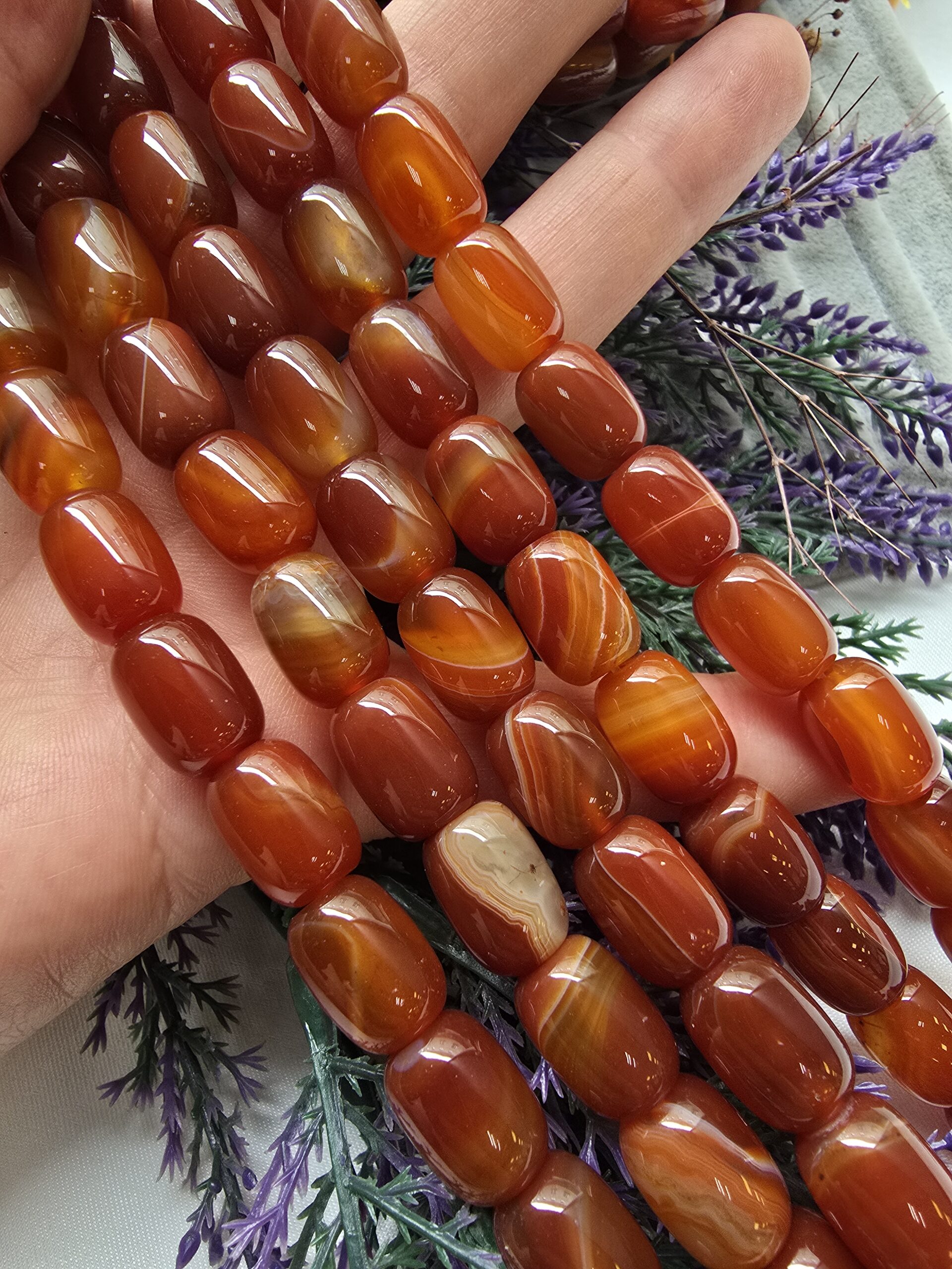 10x14 MM Oval Silindir Kahve Akik Taşı
