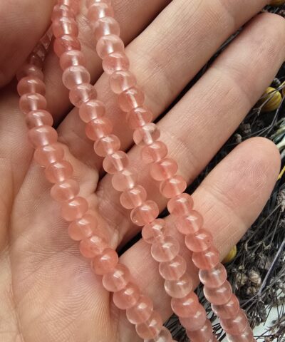 6X4 MM Rondela Gül Kuvars Taşı