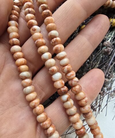 6X4 MM Rondela Turuncu Jasper Taşı