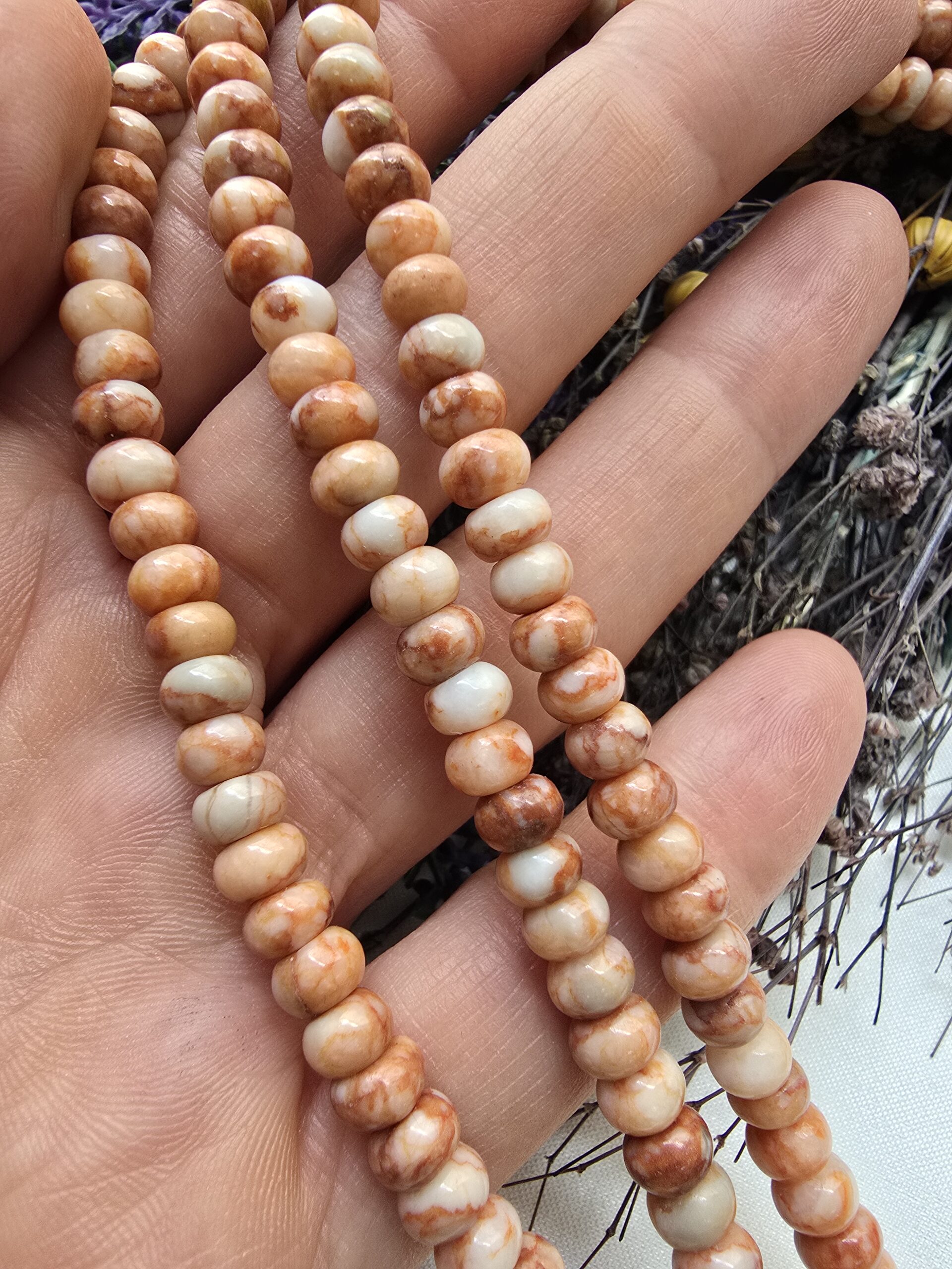 6X4 MM Rondela Turuncu Jasper Taşı