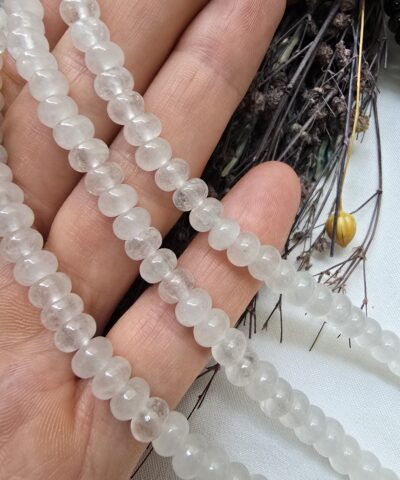6X4 MM Rondela Kristal Kuvars Taşı