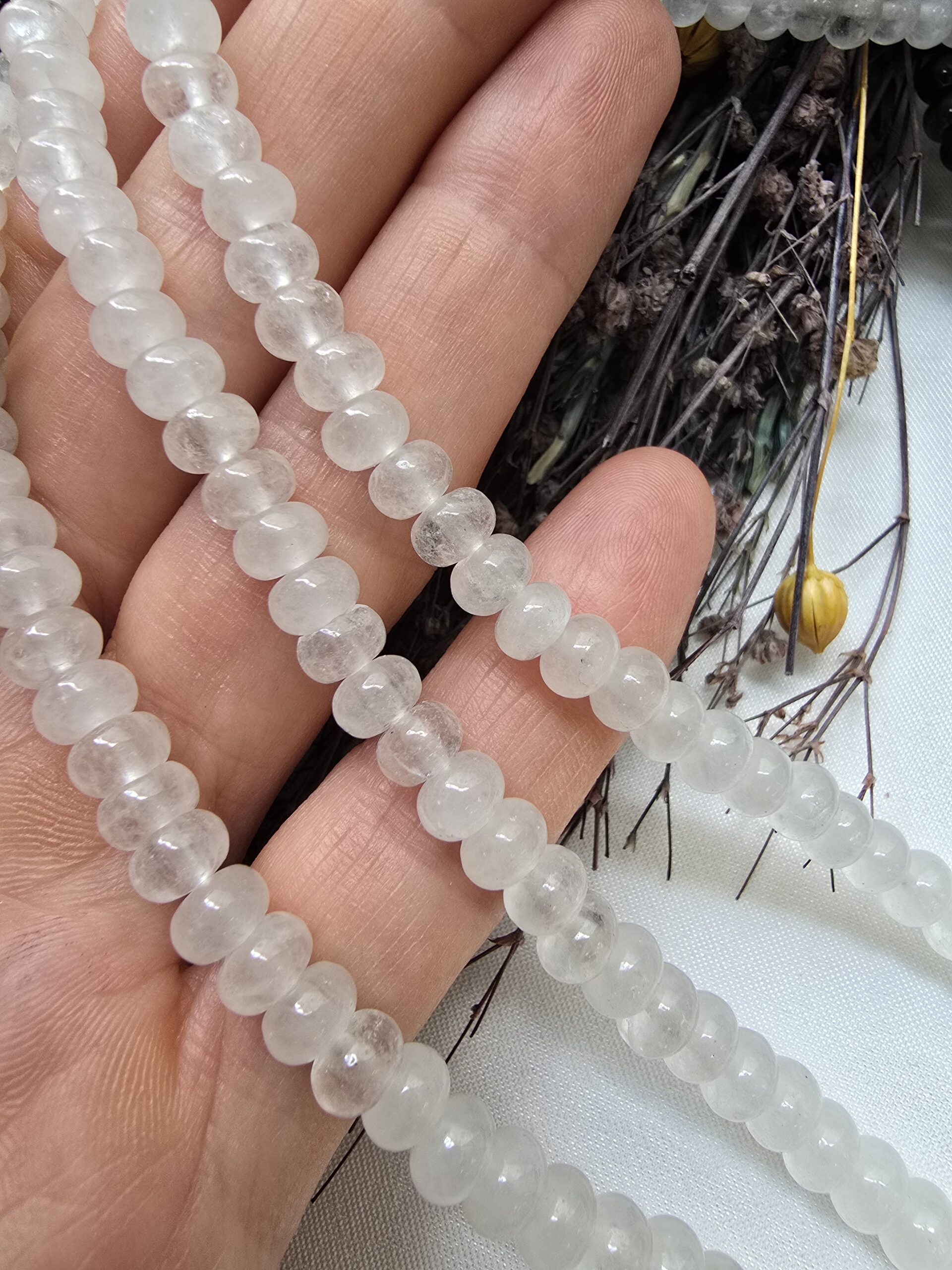 6X4 MM Rondela Kristal Kuvars Taşı