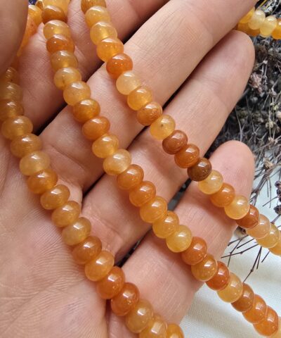 6X4 MM Rondela Karneol Akik Taşı