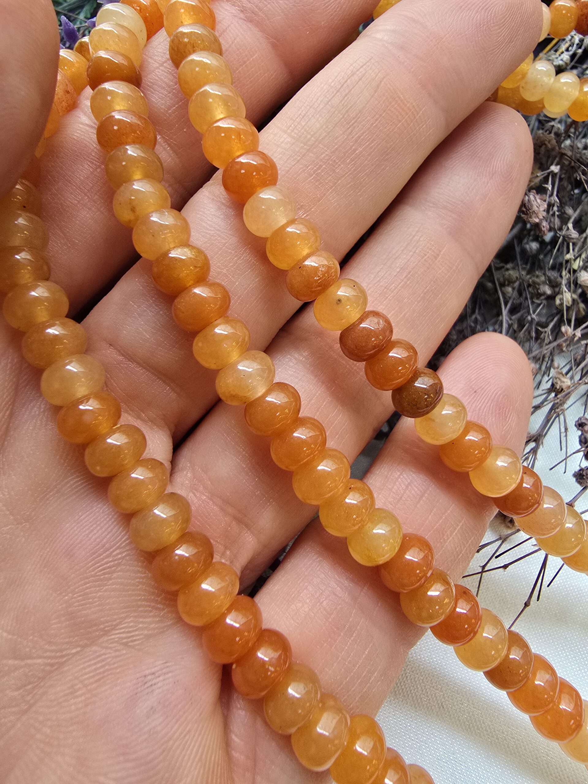 6X4 MM Rondela Karneol Akik Taşı