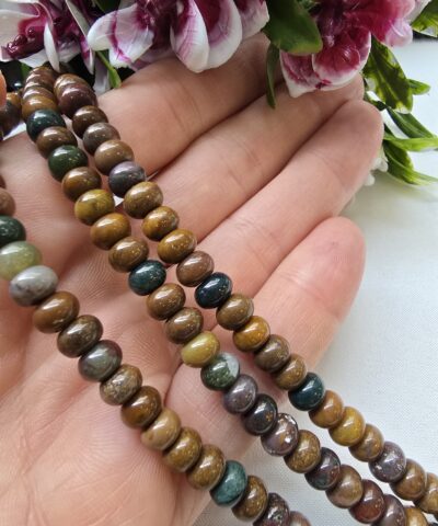 6X4 MM Rondela Mokait Jasper Taşı