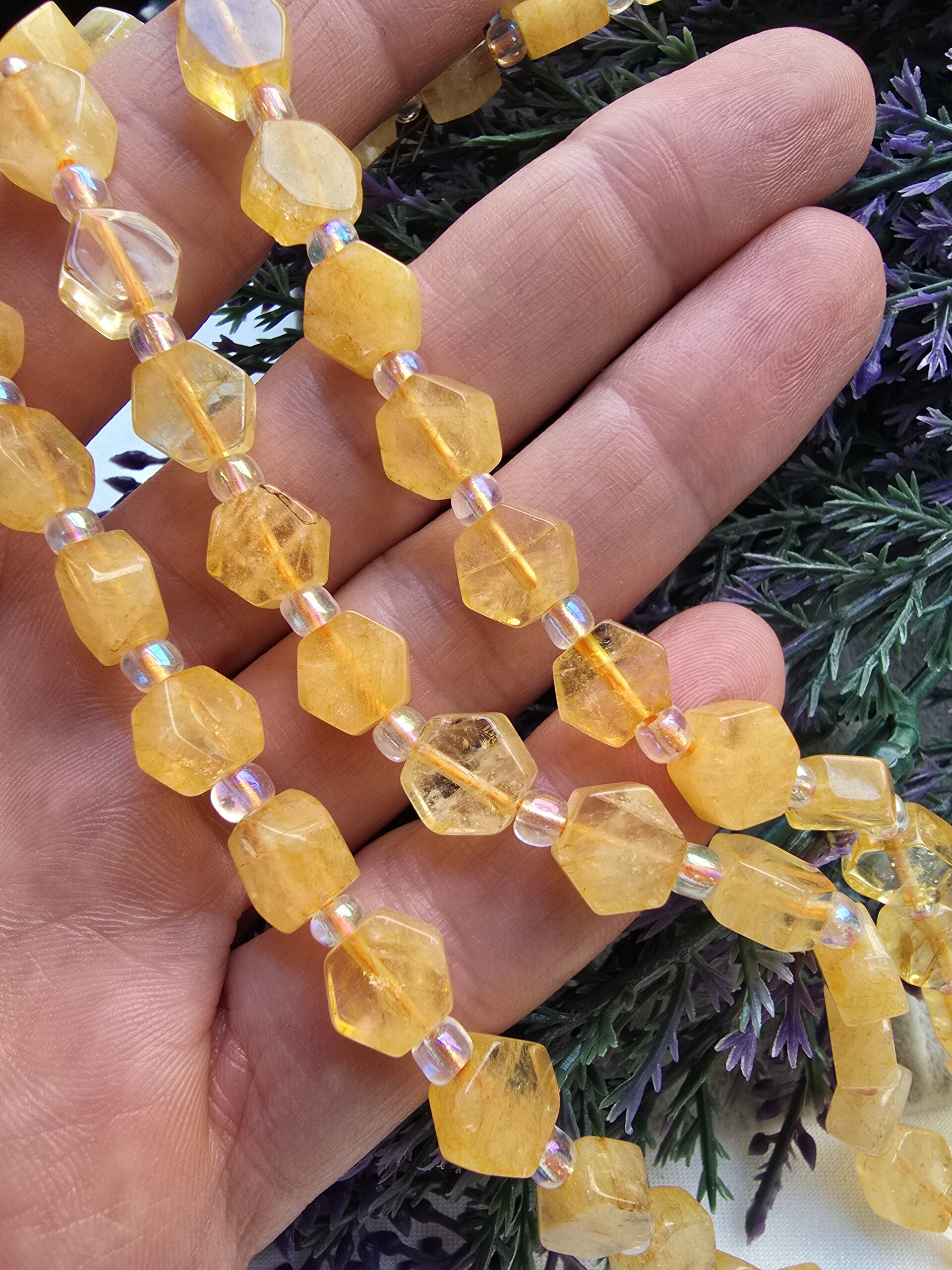 8 MM Petek Doğal Sitrin Taşı