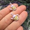 3 Boyutlu Minimal Çaydanlık Kolye Ucu ve Charm