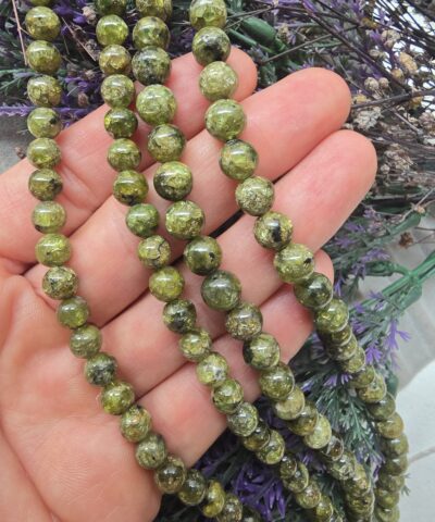 6 MM AAA Peridot Dizi Doğal Taşlar