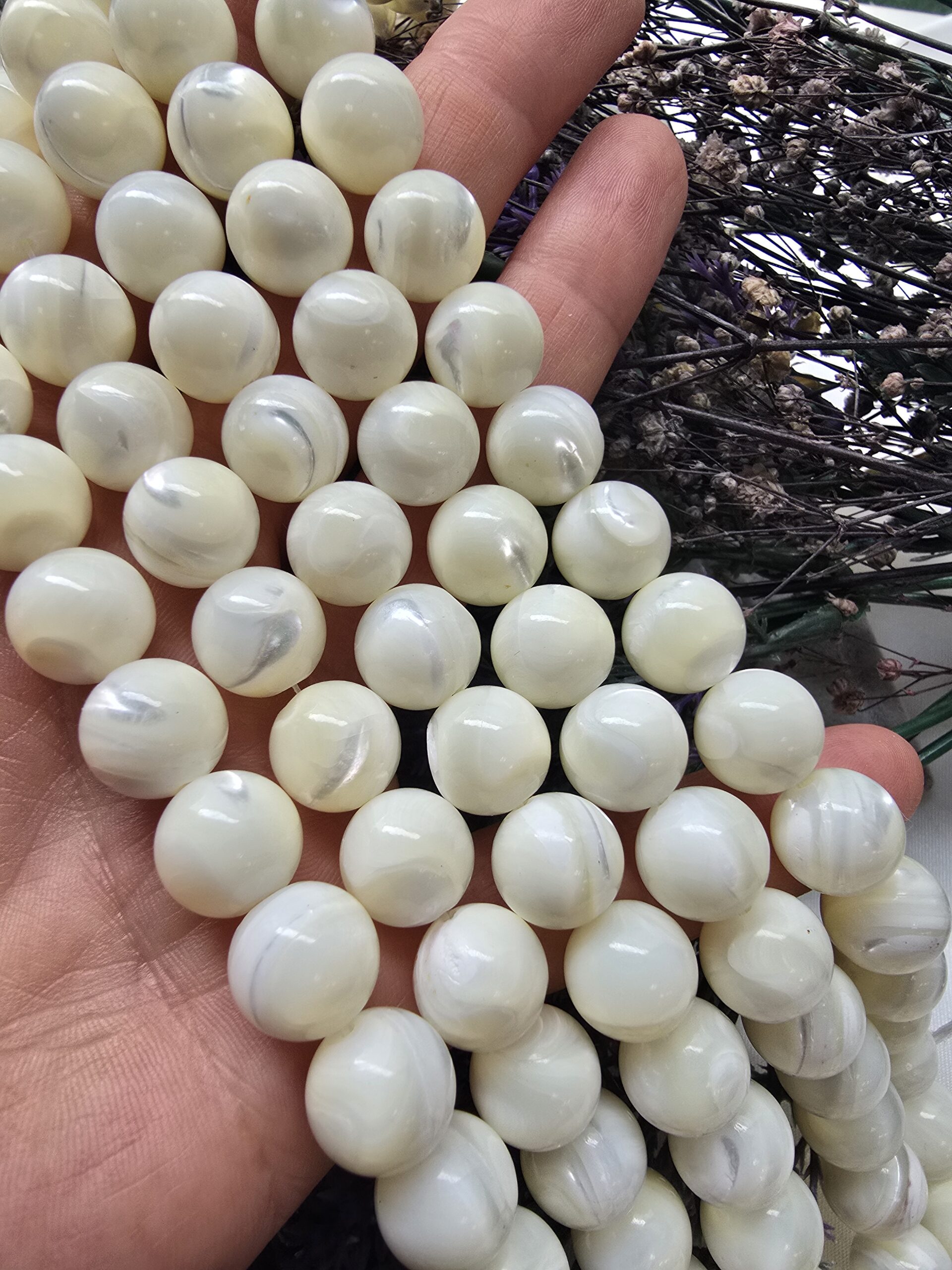 12 MM AAA Kalite Küre Kesim Sedef Taşı - Görsel 3