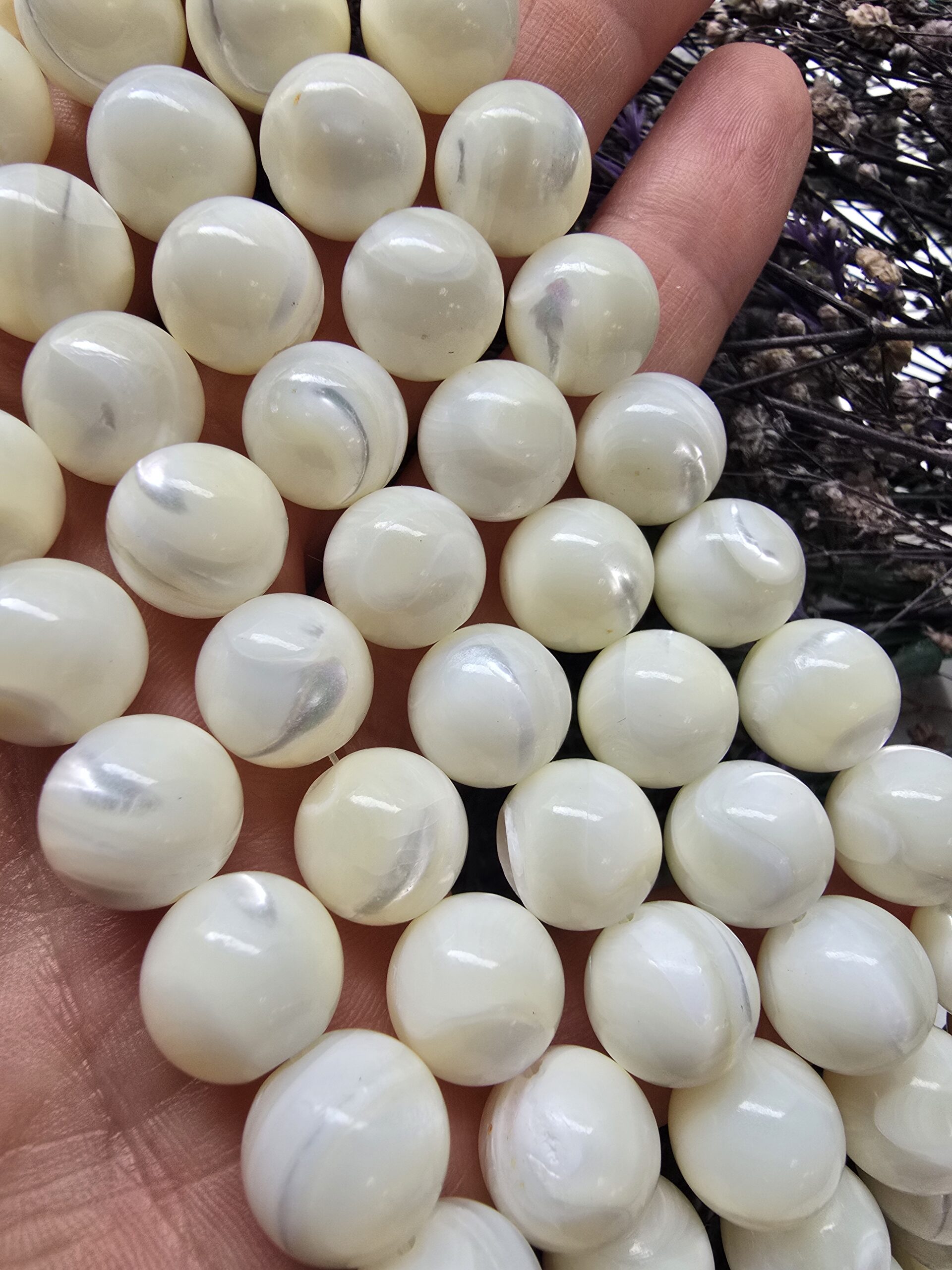 12 MM AAA Kalite Küre Kesim Sedef Taşı - Görsel 2