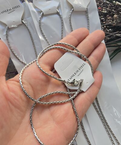 2 MM Yılan Model Hazır Klipsli Çelik Takı Zinciri