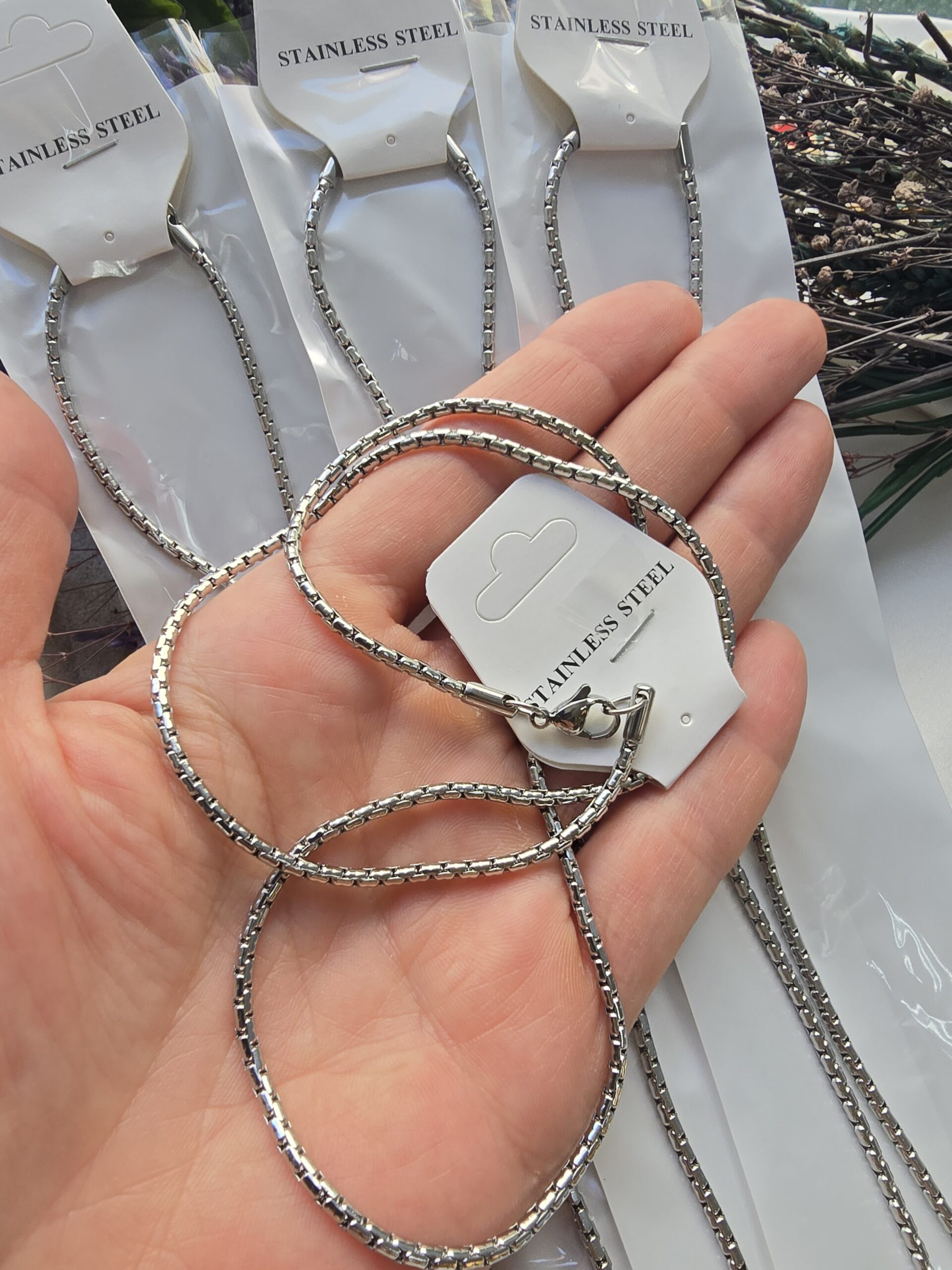 2 MM Yılan Model Hazır Klipsli Çelik Takı Zinciri
