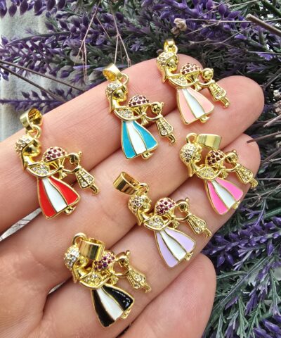 Anne ve Kızı Hediye Çiçeği Kolye Ucu Charm