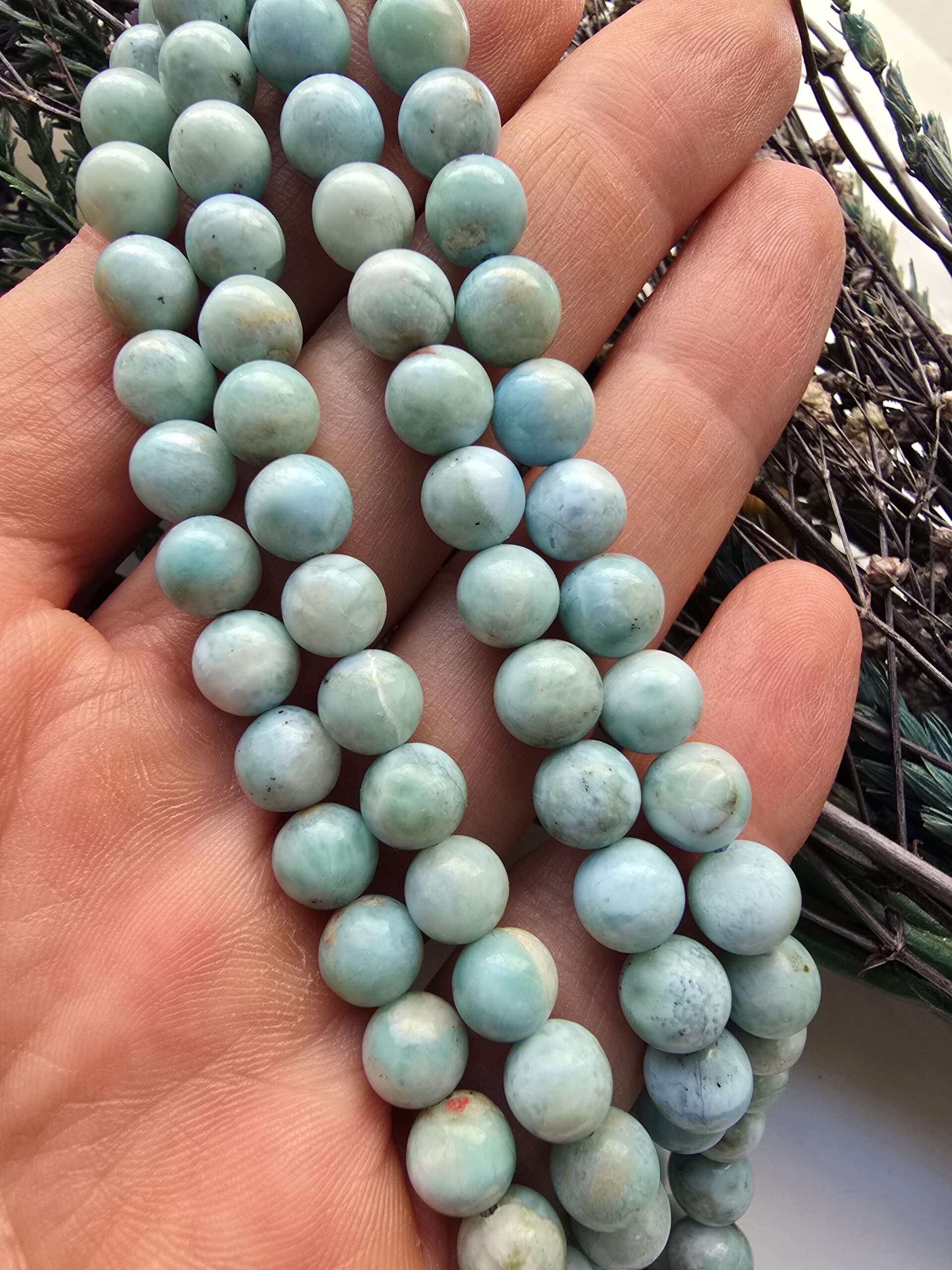 7 MM Larimar Doğal Taş Dizi - Görsel 2