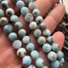 7 MM Faset Larimar Doğal Taş Dizi - Görsel 5