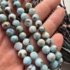 7 MM Faset Larimar Doğal Taş Dizi - Görsel 2