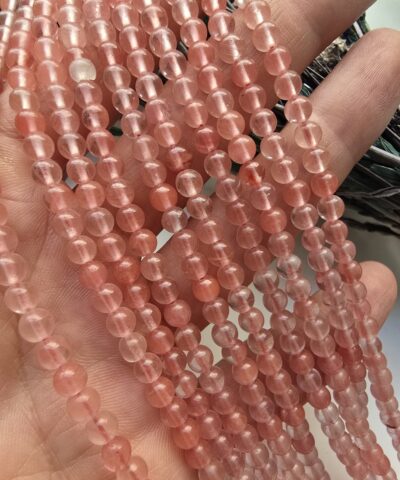 4 MM Küre Çilek Kuvars Taşı