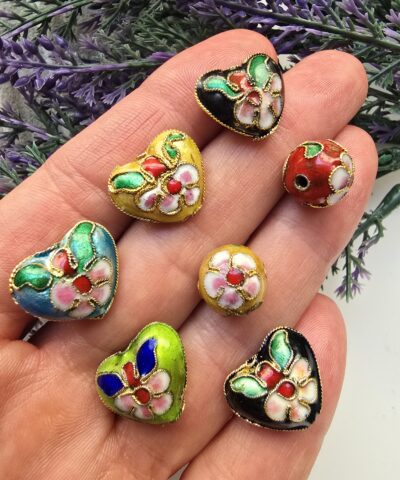 Cloisonne Hücreli Mine Desenli Boncuk Aparatlar