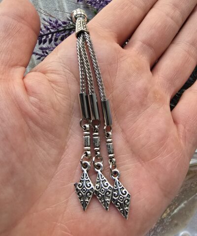 Üçlü Karo Sallantılı Metal Tesbih Püskülü