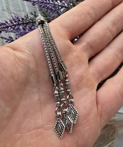 Üçlü Karo Sallantılı Metal Tesbih Püskülü