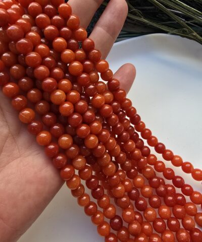 8 MM Karnelyan Akik Ceyt Kuvars Taşı