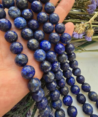 12 MM Faset Kesimli Lapis Lazuli Taşı - Görsel 3